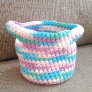 Small Crochet Handmade Cotton Basket